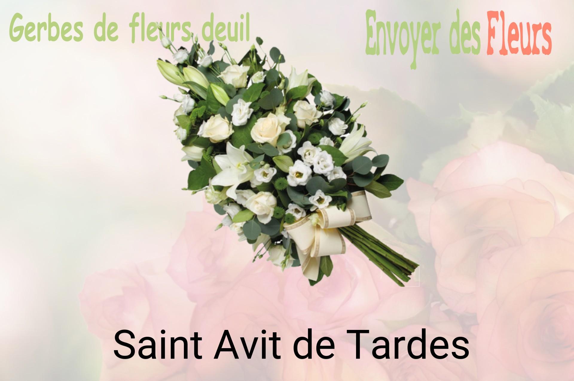 Gerbe de fleurs de deuil livrée à Saint-Avit-de-Tardes